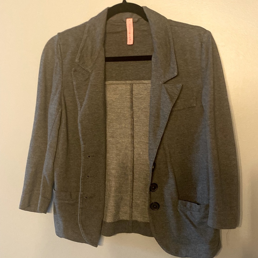 Grey cotton blazer